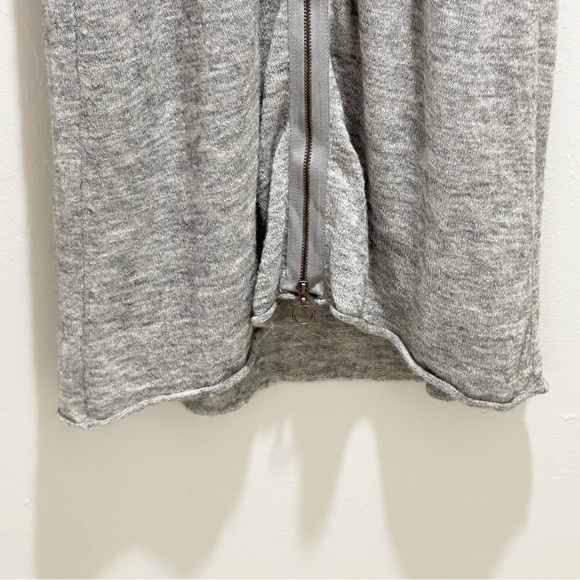 MOTH ANTHROPOLOGIE Women’s Gray Knit Alpaca Blend Flutter Sleeve Dress Lined M - Picture 6 of 8
